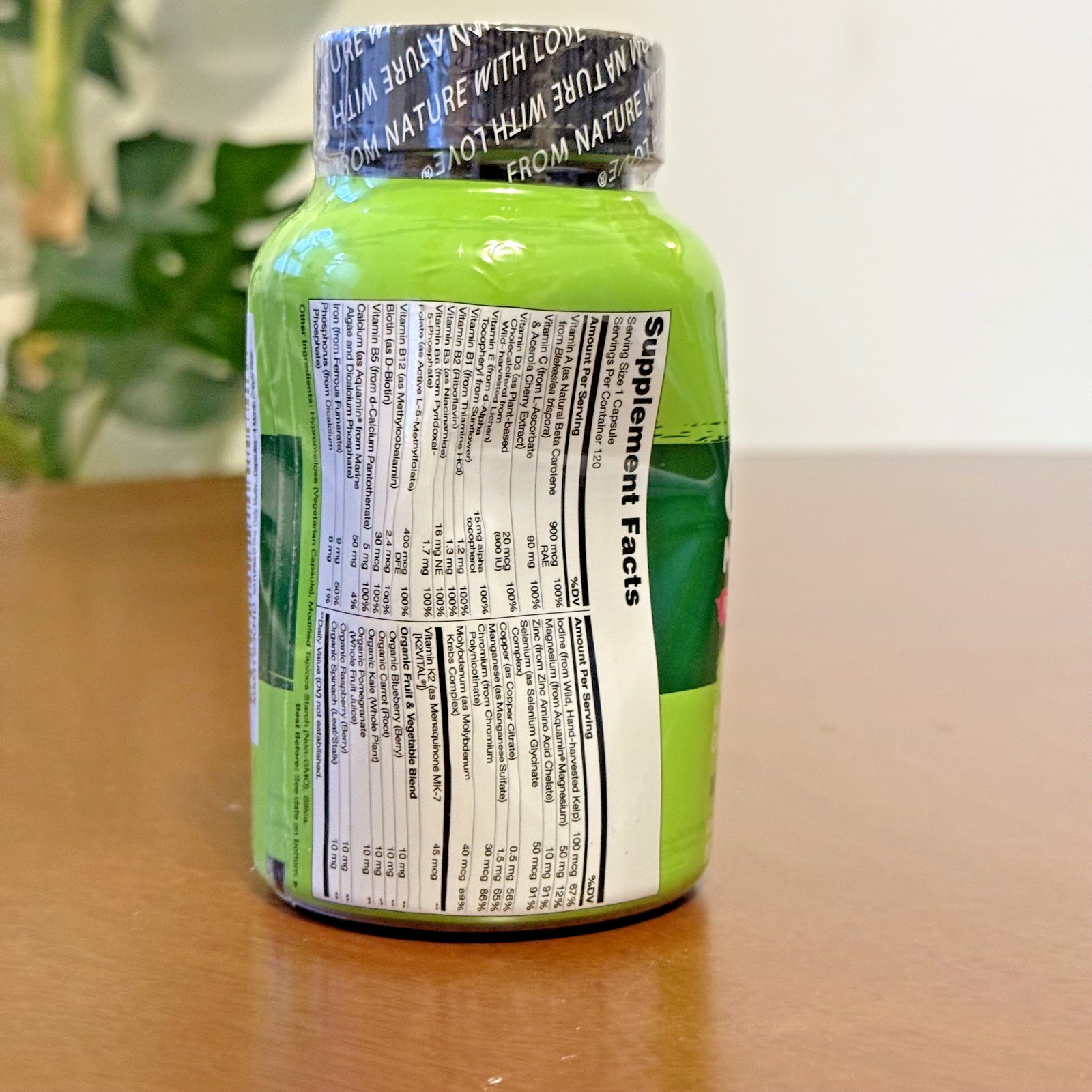 NATURELO ONE DAILY Multivitamin Supplement for Women – 120 Caps – EXP 02/2026