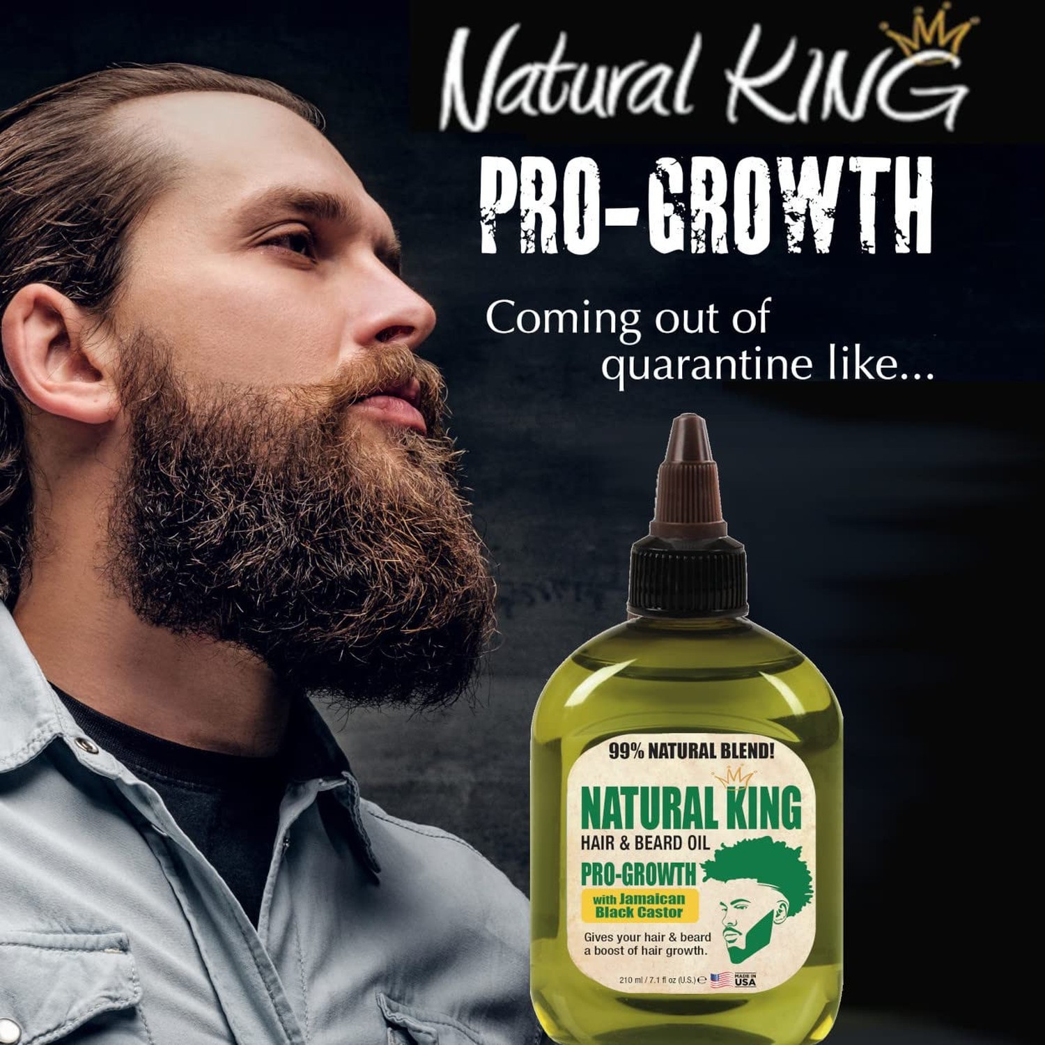 SFC Natural King Pro-Growth Hair & Beard Oil with Jamaican Black Castor Oil 7…