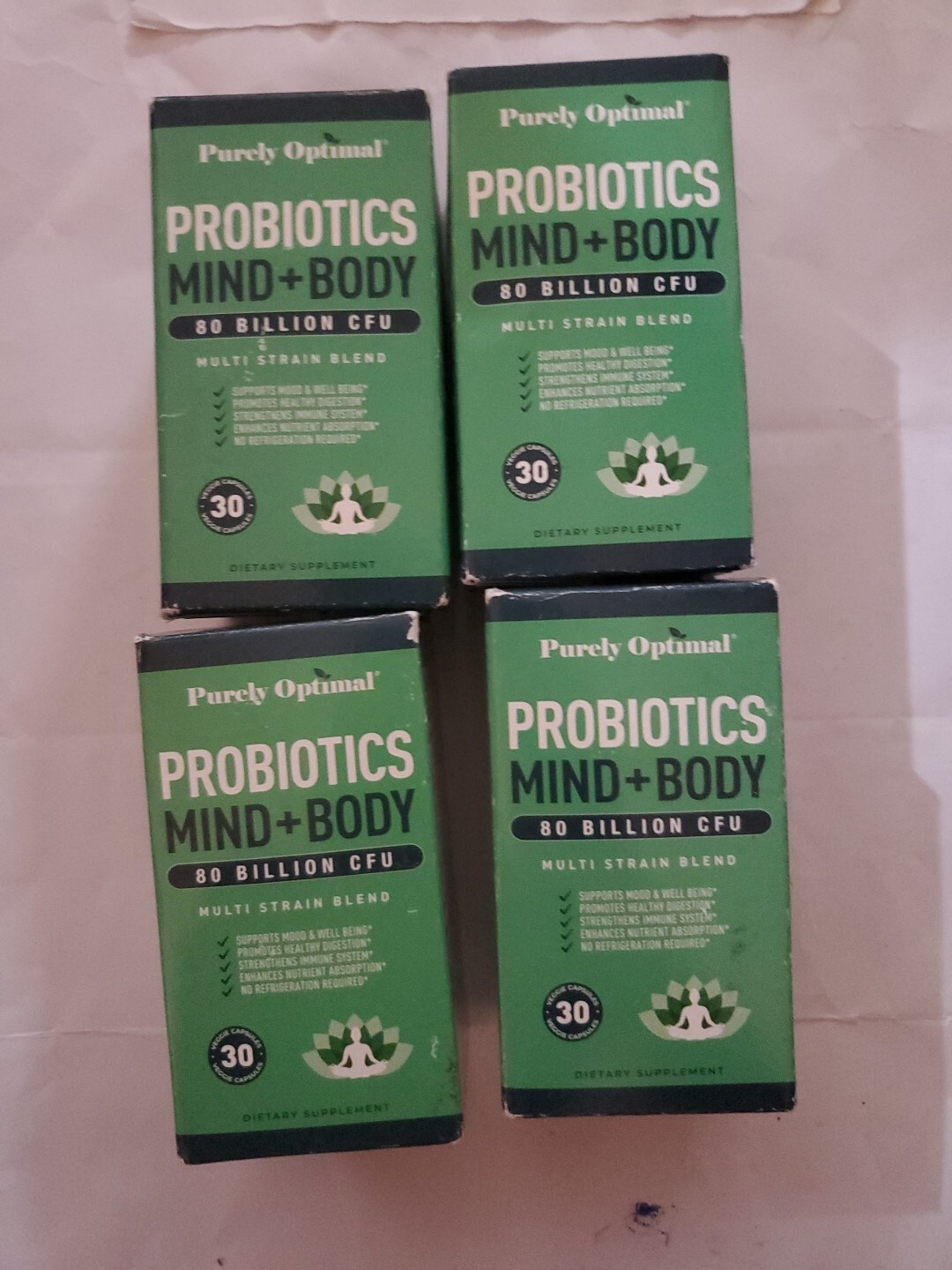 Purely Optimal Probiotics Mind + Body 80 Billion CFU 30ct See Description [4bott