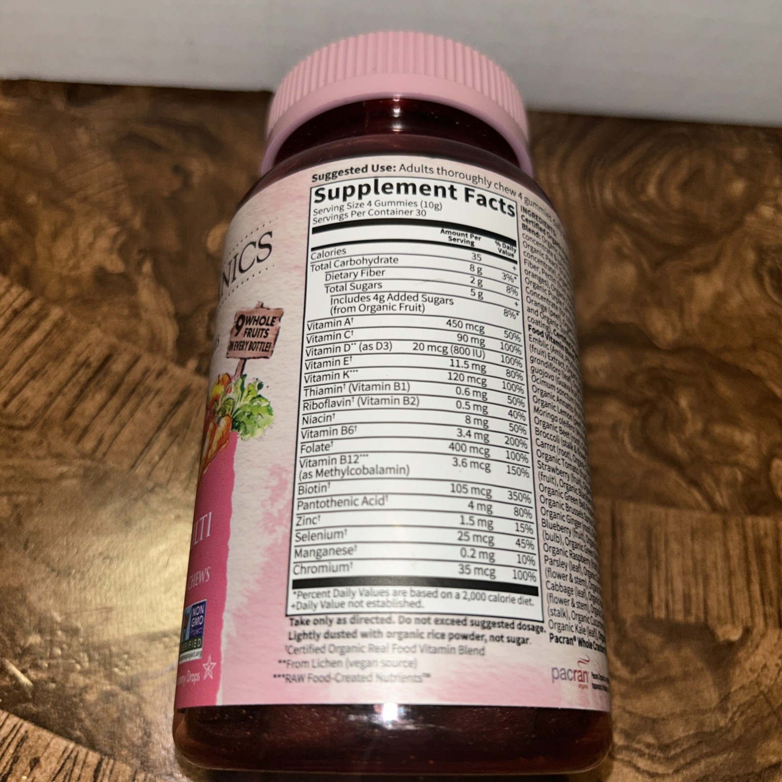 Garden of Life Organics Women’s Gummy Vitamins – Berry – Certified Organic,