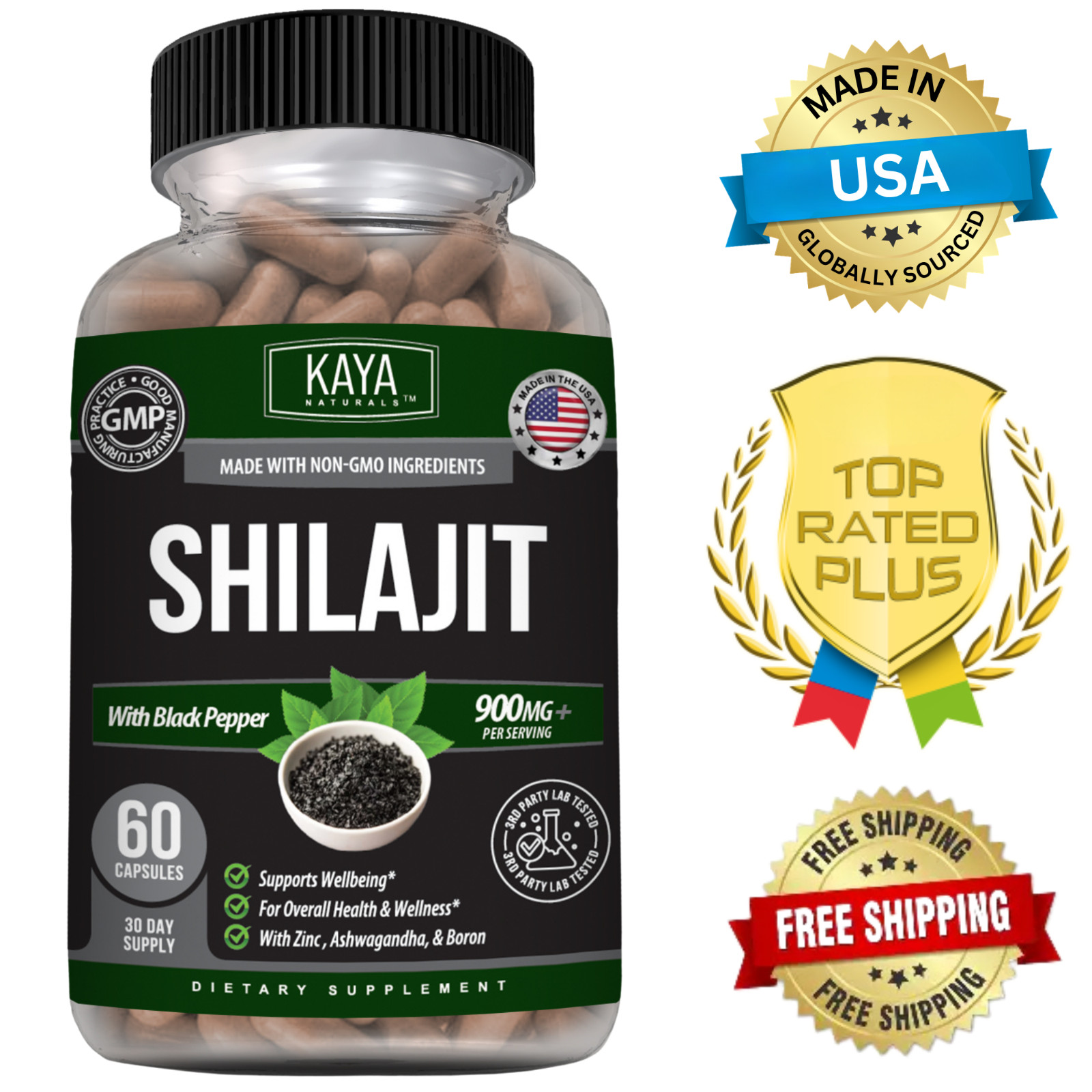 Shilajit Supplement Supports Energy, Stamina, Focus, Strength Boost
