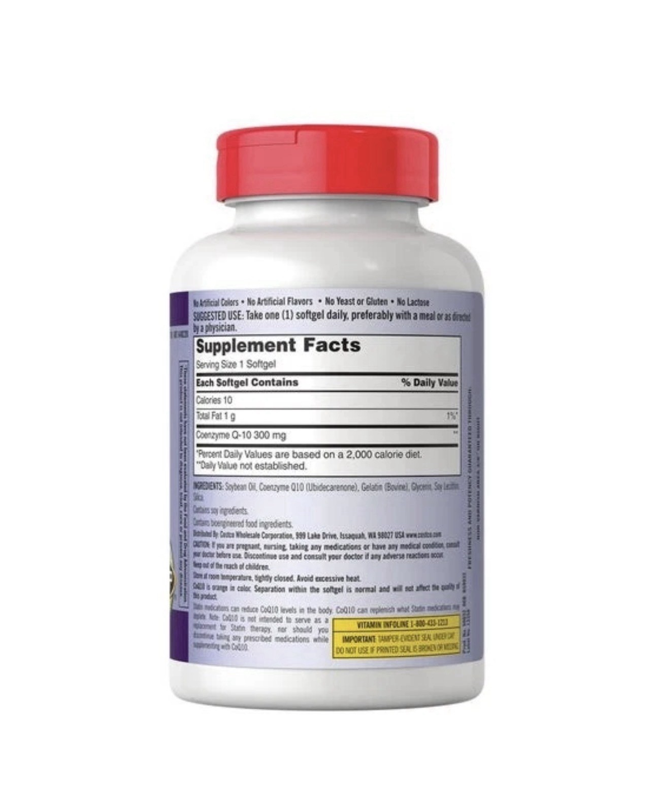 Kirkland Signature CoQ10 300mg Maximum Potency 100 Softgels Exp 07/2027