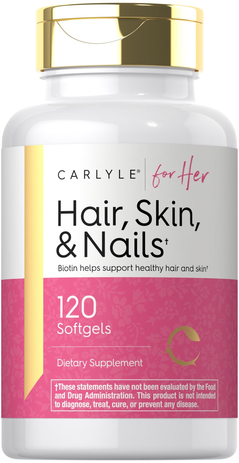 Carlyle Hair Skin and Nails Vitamin | 120 Softgels | 120 Count (Pack of 1)