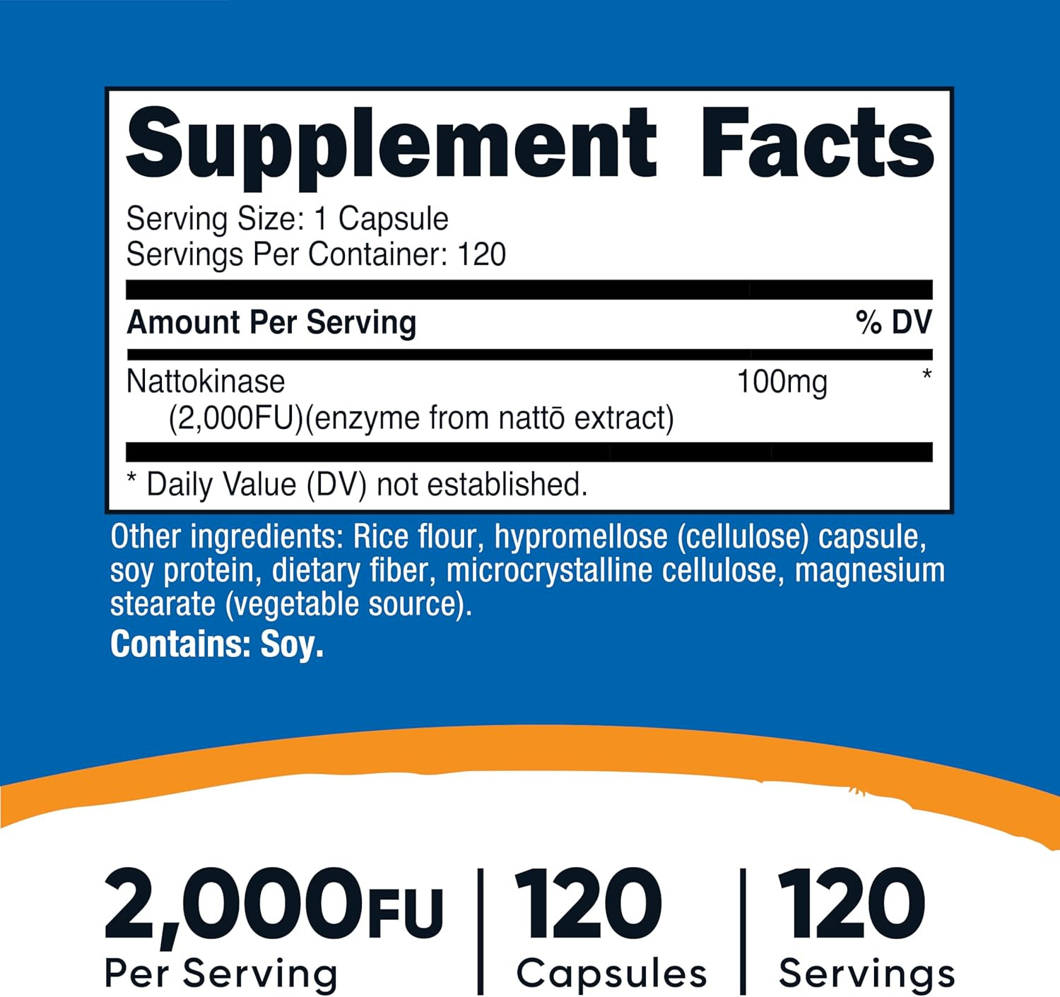 Nutricost Nattokinase 2,000FU, 120 Capsules – Gluten Free, Non-Gmo, Vegetarian F
