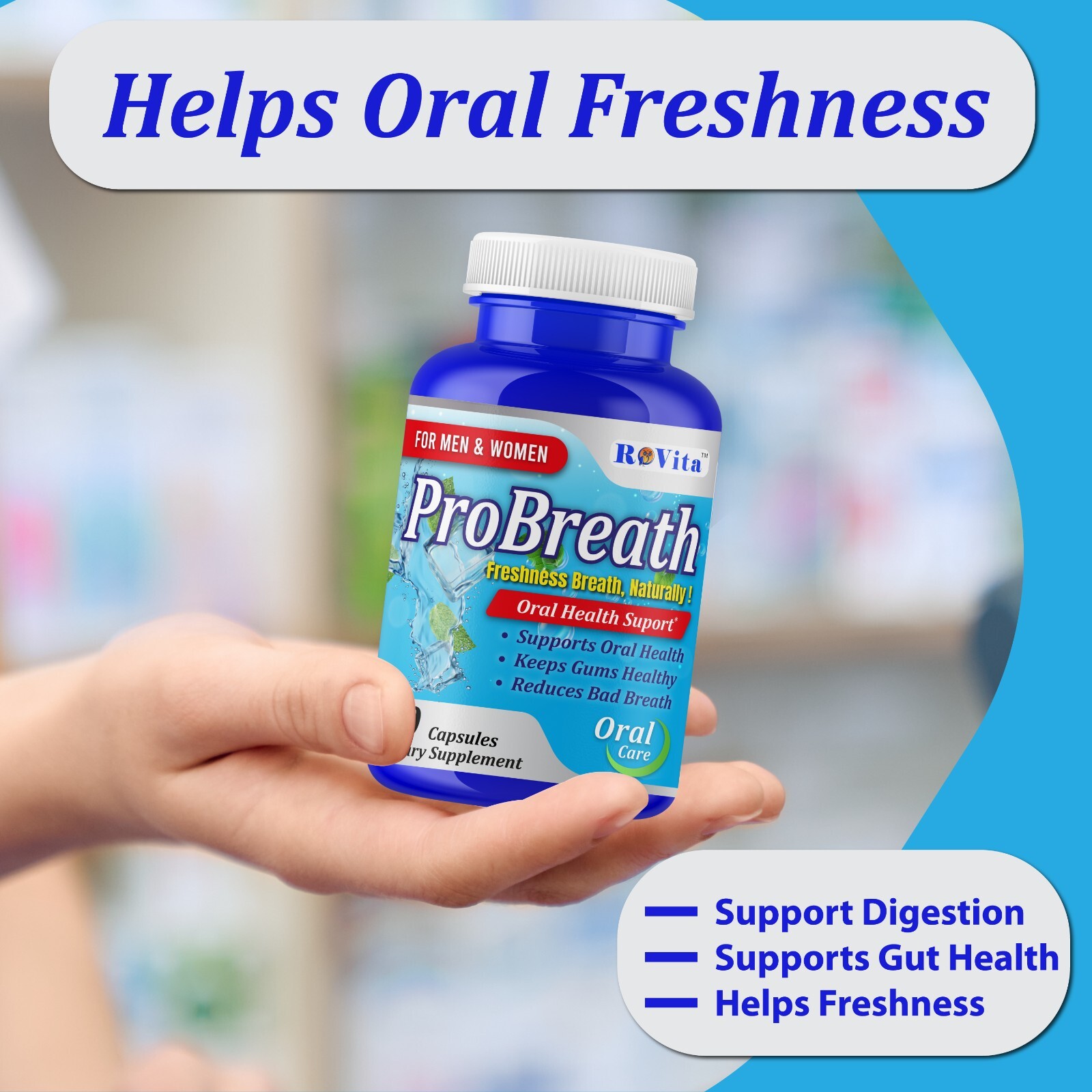 Advanced Oral Probiotics Formula Healthy Teeth and Gums, Fresh Breath Supports