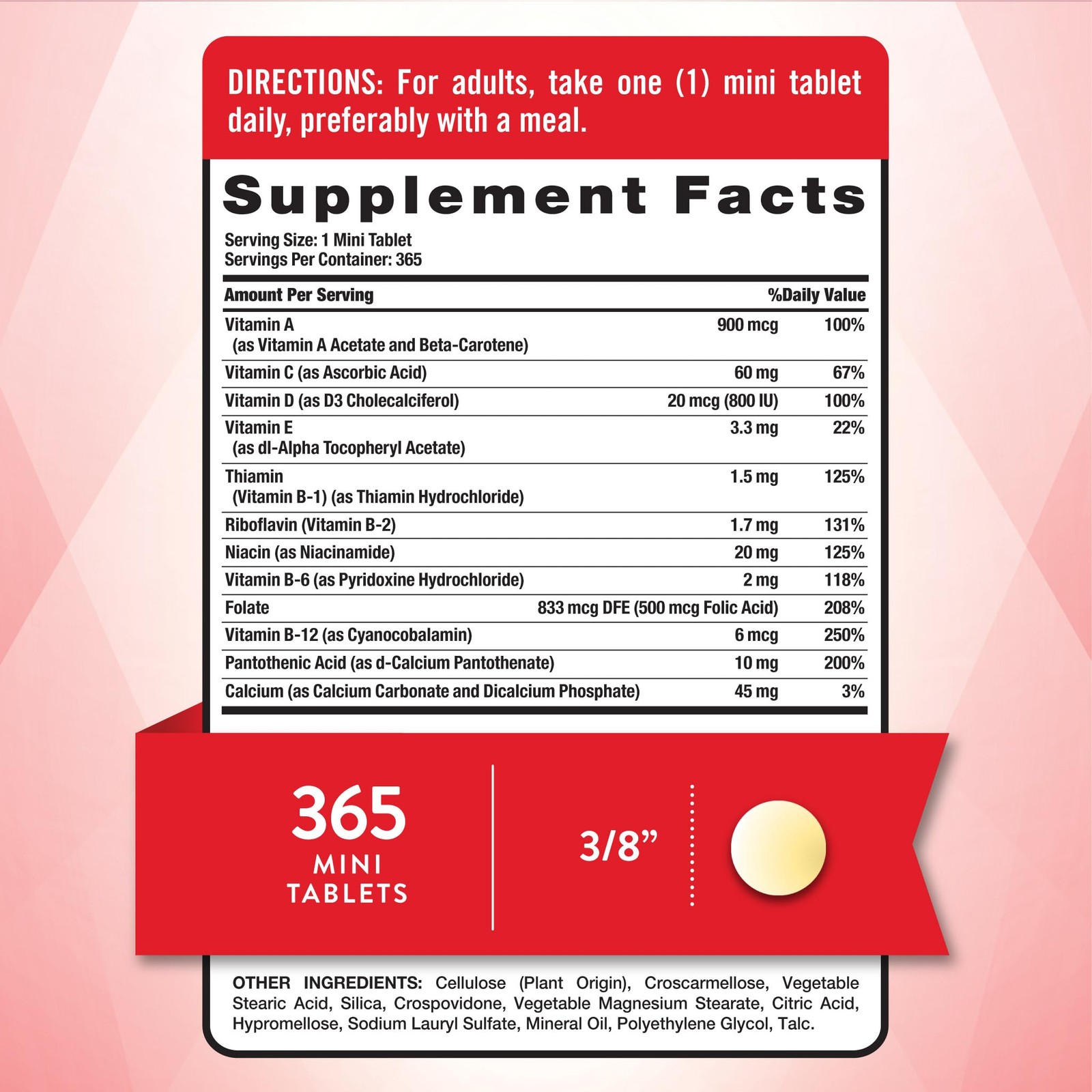 Nature’s Truth High Potency Daily Multivitamin 365 Mini Tablets Non GMO