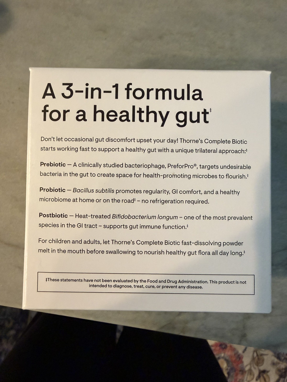 Thorne Complete Biotic- Complete Gut Support With Pre, Pro & Postbiotics Health