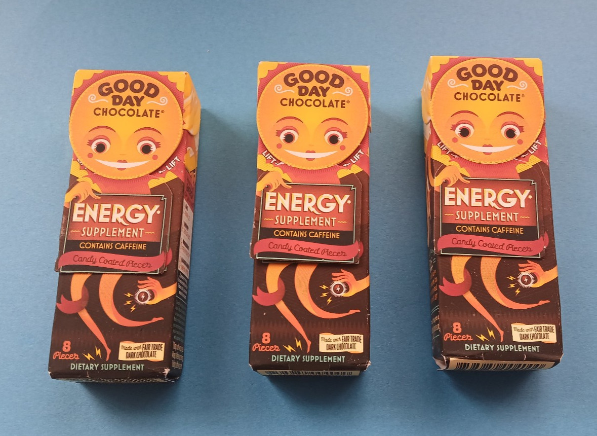 3x Good Day Chocolate Energy Suplement 8ct