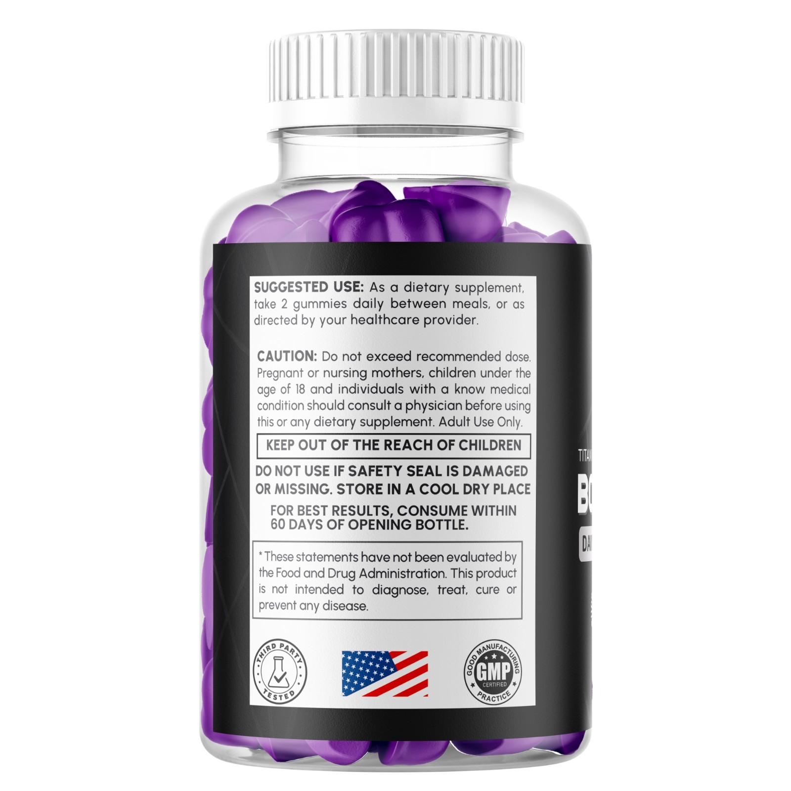 (1 Pack) Boost Power Gums Advanced Male Support Supplement BoostPower 60 Gummies