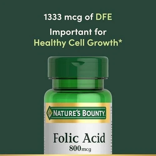 Folic Acid Supplement 800mcg Nature s Bounty 250