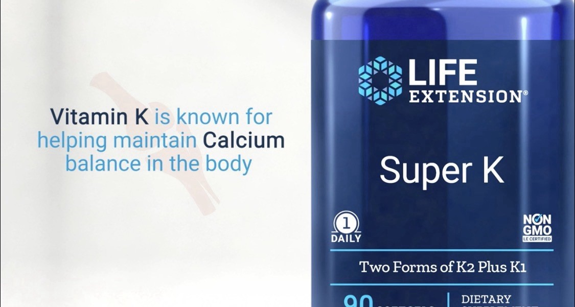 Life Extension Super K, Advanced K2 Complex (MK-7) K1, Heart & Bone Health