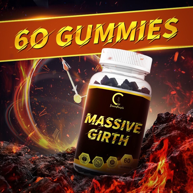 GPGP Massive Girth Gummies, Grow Naturally Enlarge Male Enhancing Supplement