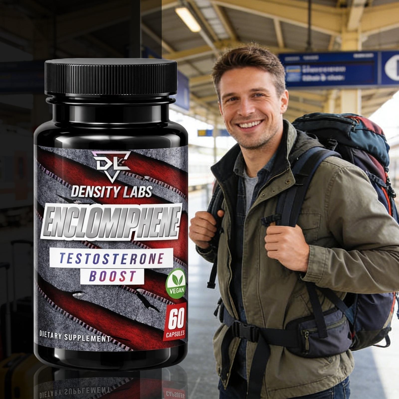 Density Labs Enclomiphene Testosterone Boost Vegan 60 Capsules