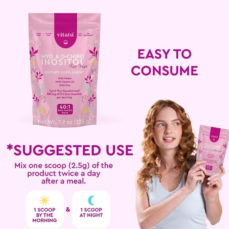 Myo Vitatú Inositol ( 4g ) & D – Chiro Inositol ( 1g ) Ideal Mix 40 : 1 With Fol