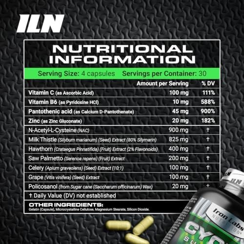 Cycle Support Plus NAC – Cycle Support Supplements for Men – 120 Capsules