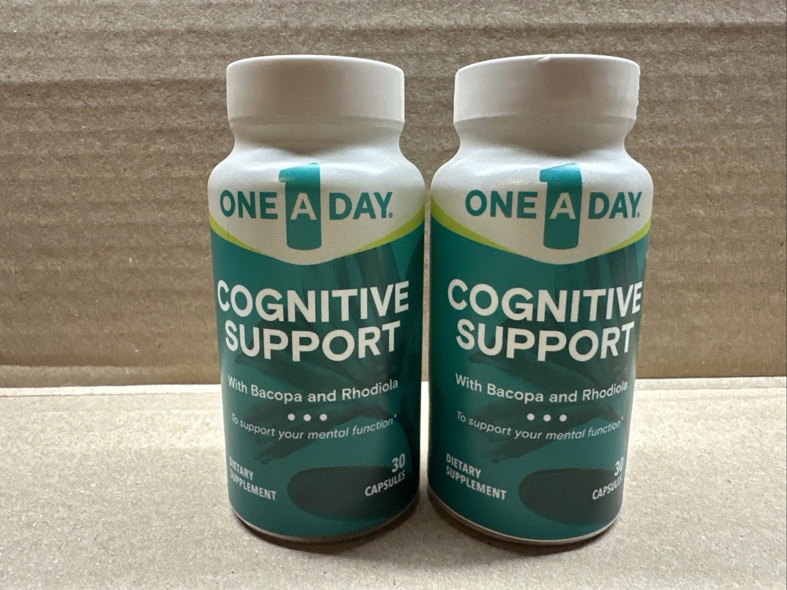 ONE A DAY Cognitive Brain Supplement (30 Caps Each) Exp 02/2026 ☆TWO BOTTLES☆