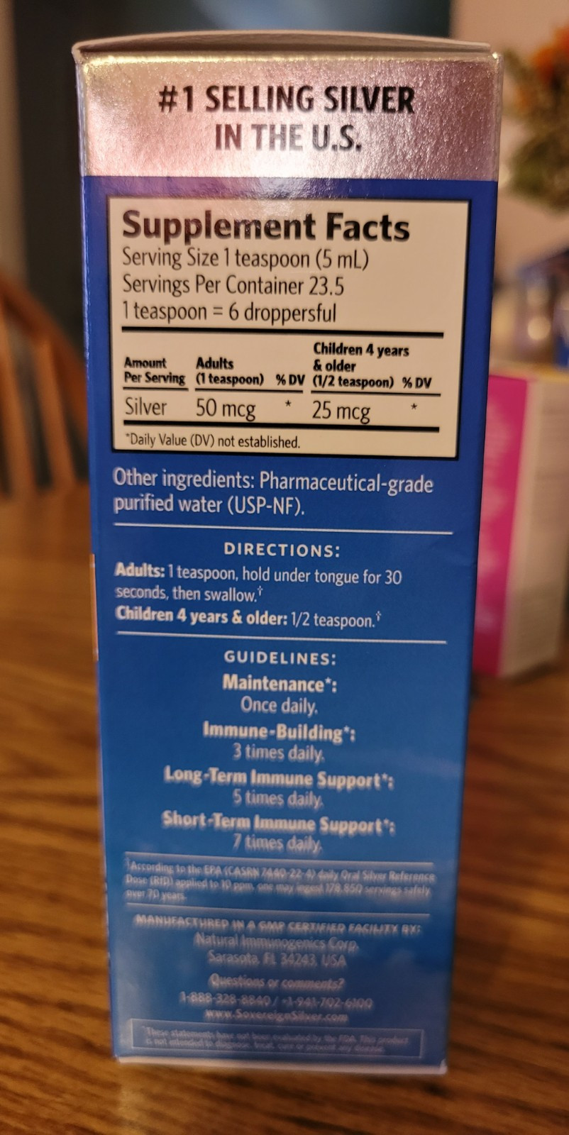 Sovereign Silver Colloidal Mineral Supplement Immune Support Liquid