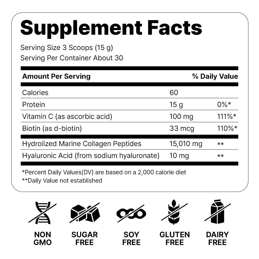 Cevitol Marine Collagen Peptides – Hydrolyzed 1 Pound (Pack of 1), White, 16 oz