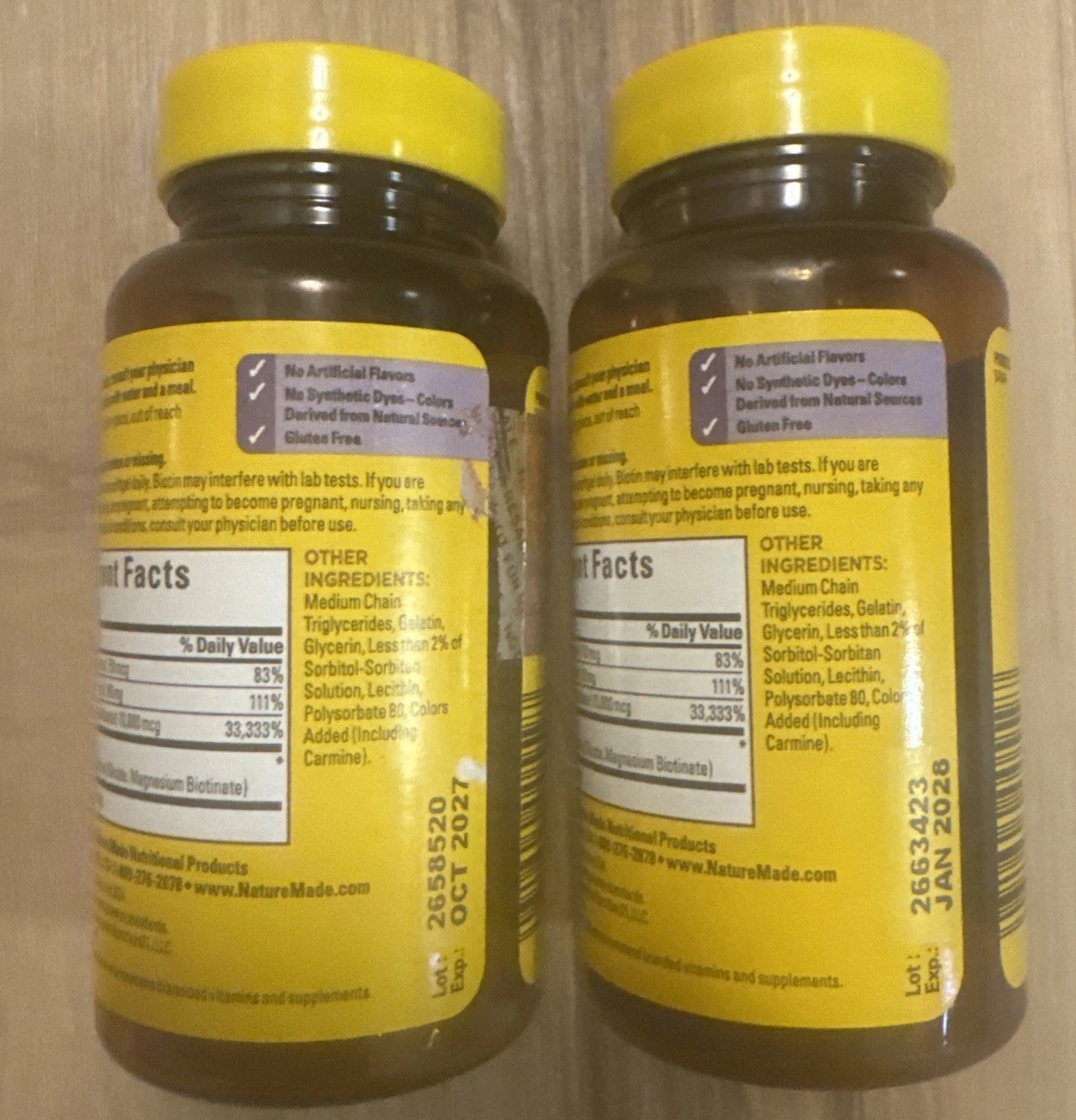 Lot of 2 Nature Made Hair Growth Lustriva 30 Softgels each Exp 10/27+