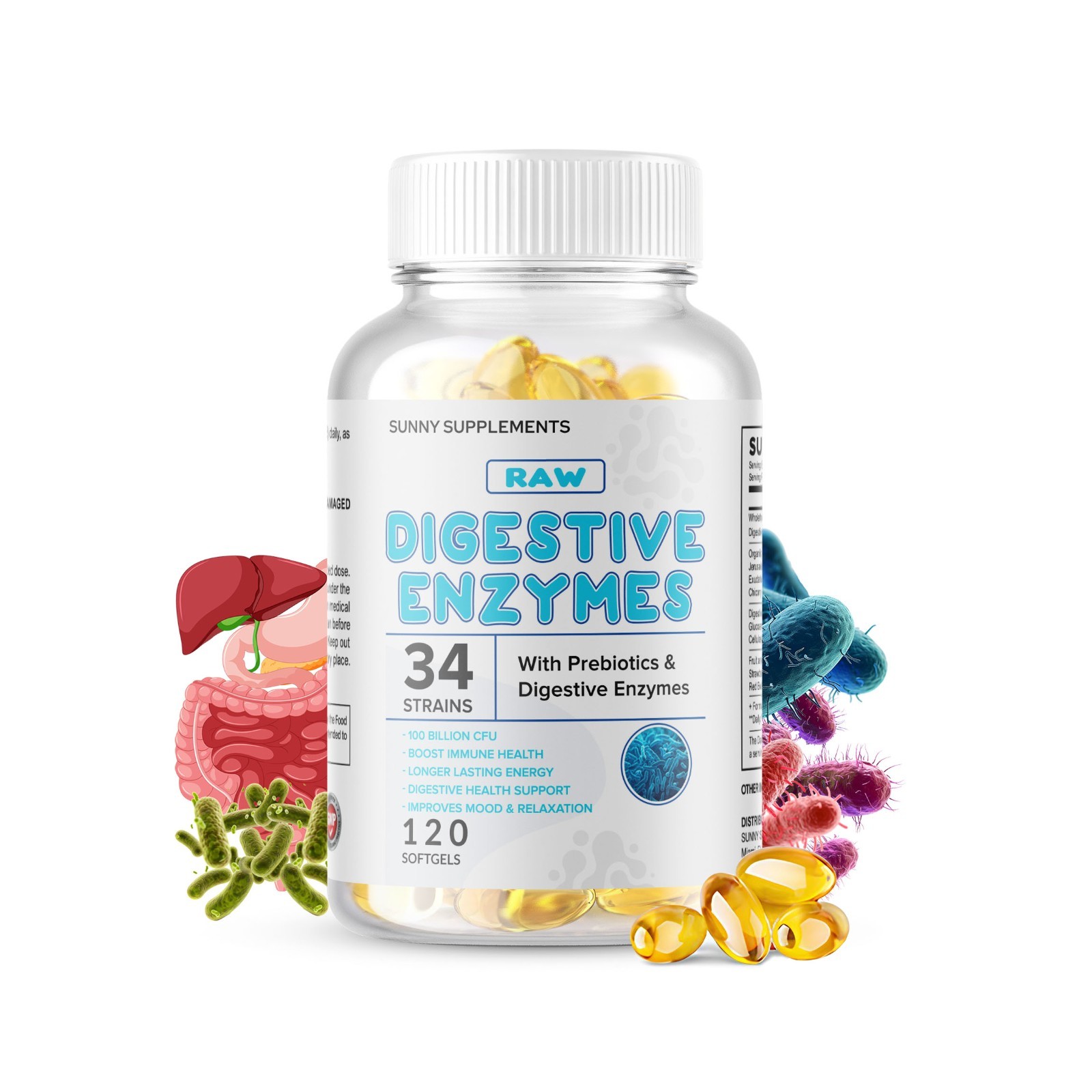 3 x ULTRA PROBIOTIC 100 Billion CFUs NOW ULTIMATE FLORA PRIMAL NATURAL 360 Soft