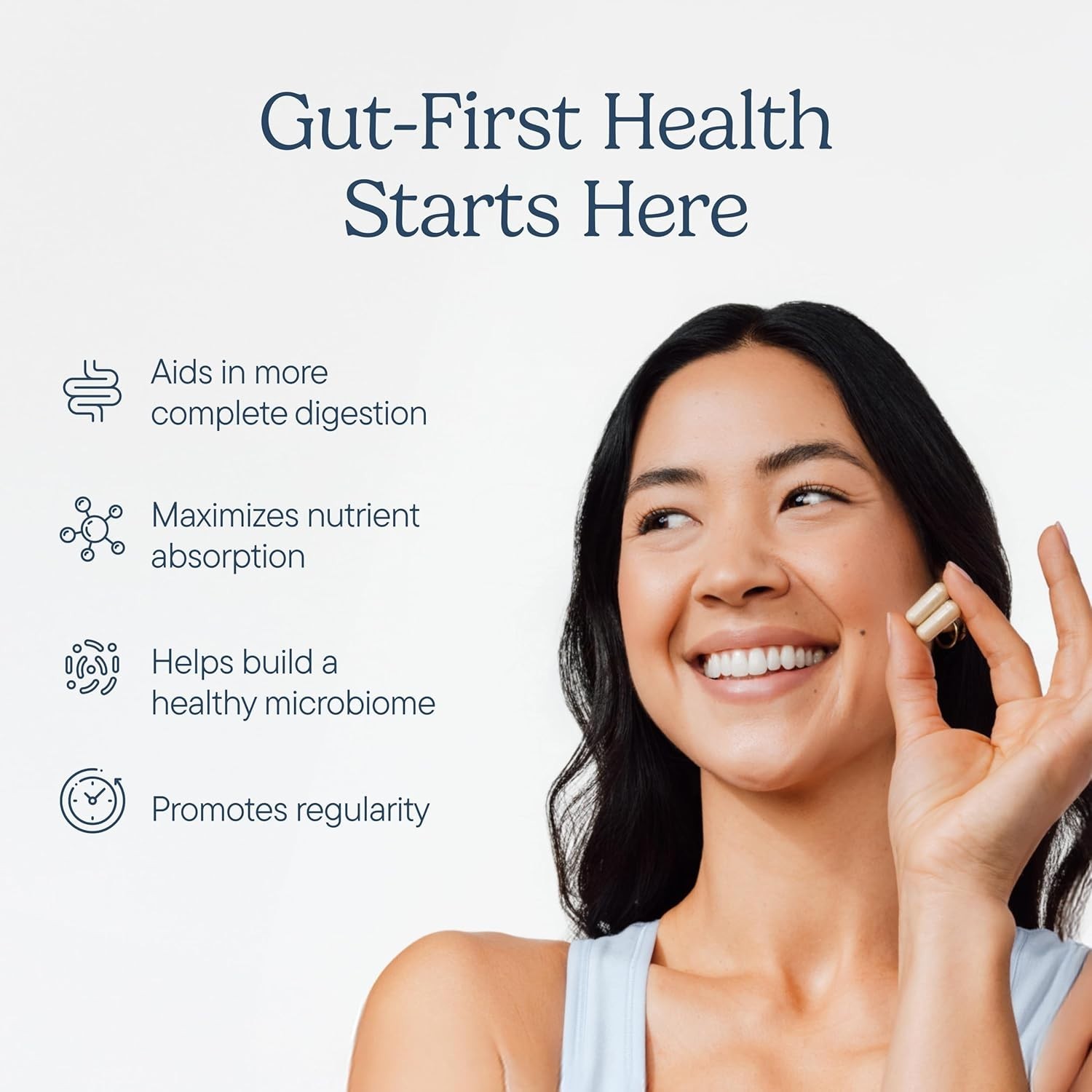 3-in-1 Digestive Health Supplement with Multi Enzymes & Probiotics – 60 Count
