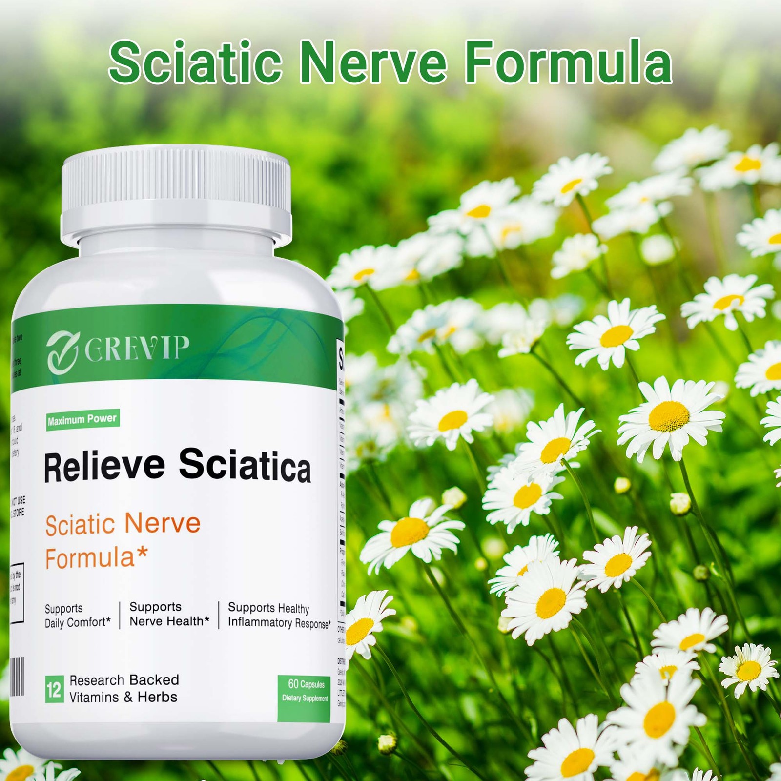 Relieve Sciatica 240pcs – R-ALA,Benfotiamine-Nervous System Health, Relieve Pain
