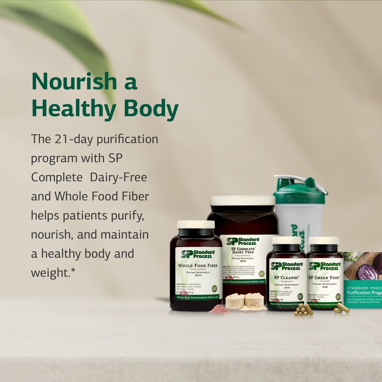 Standard Process 21-Day Detox Kit with Dairy Free SP Complete and Whole Fiber