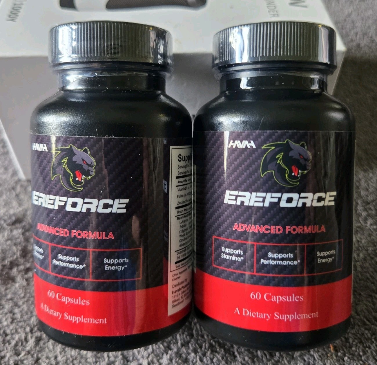 (2) Ereforce Advanced Formula for Mens Health Support 60 Capsules EXP: 07/2028
