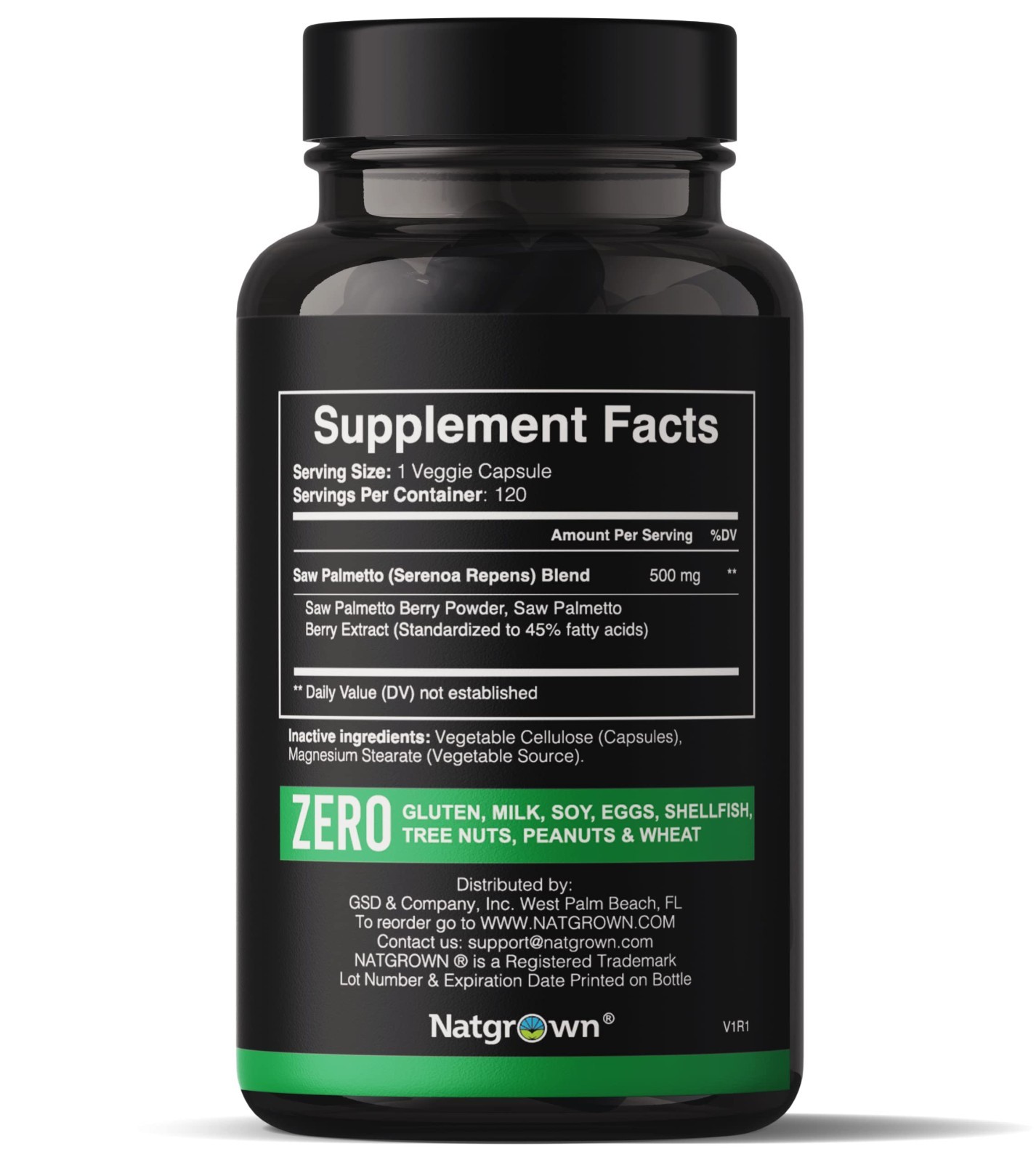Saw Palmetto 500mg for Men – Prostate Health, DHT Blocker, Urinary Support, 120