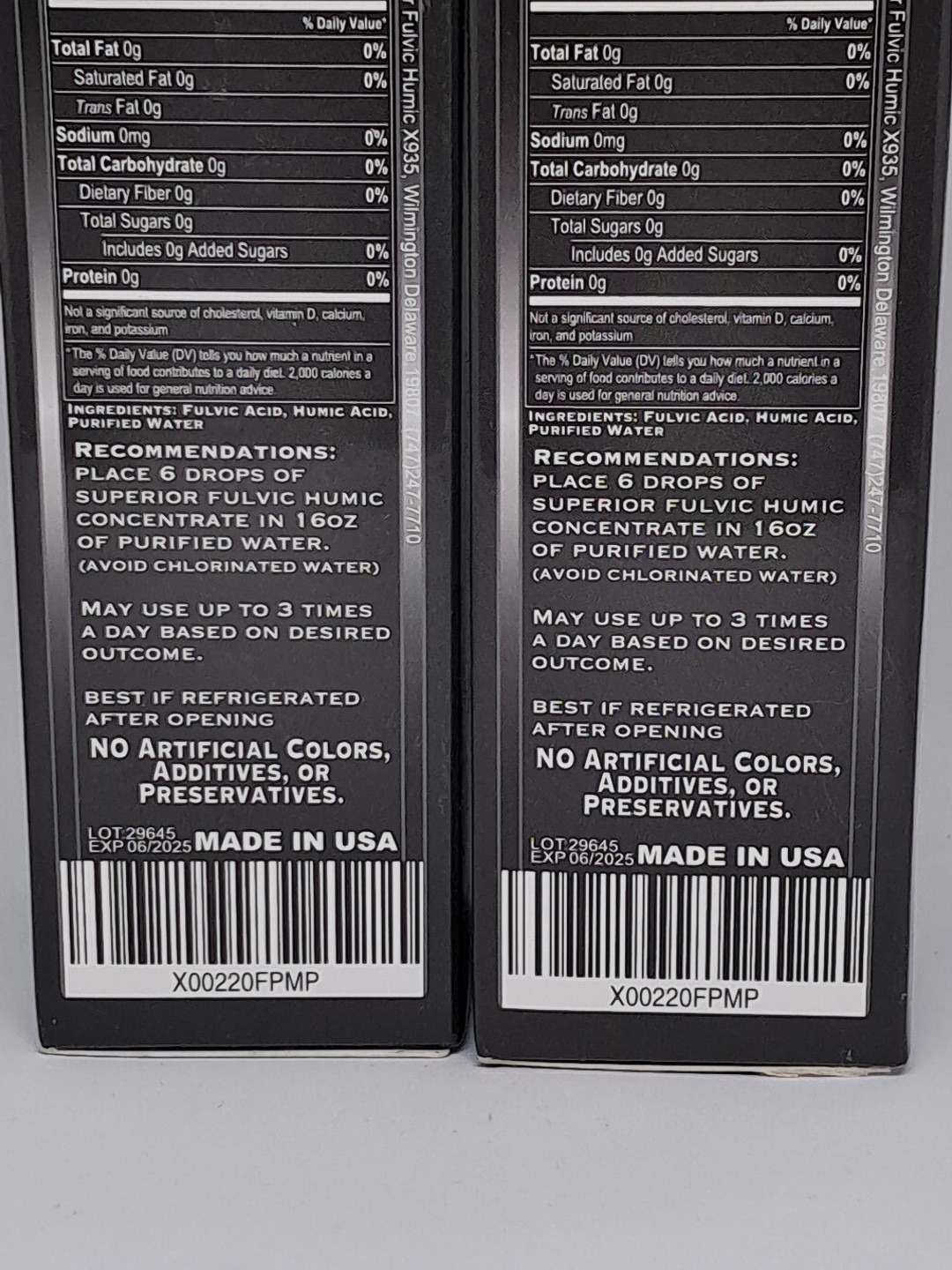 Lot Of 2 Superior Fulvic Humic 1.69oz Exp 06/2025