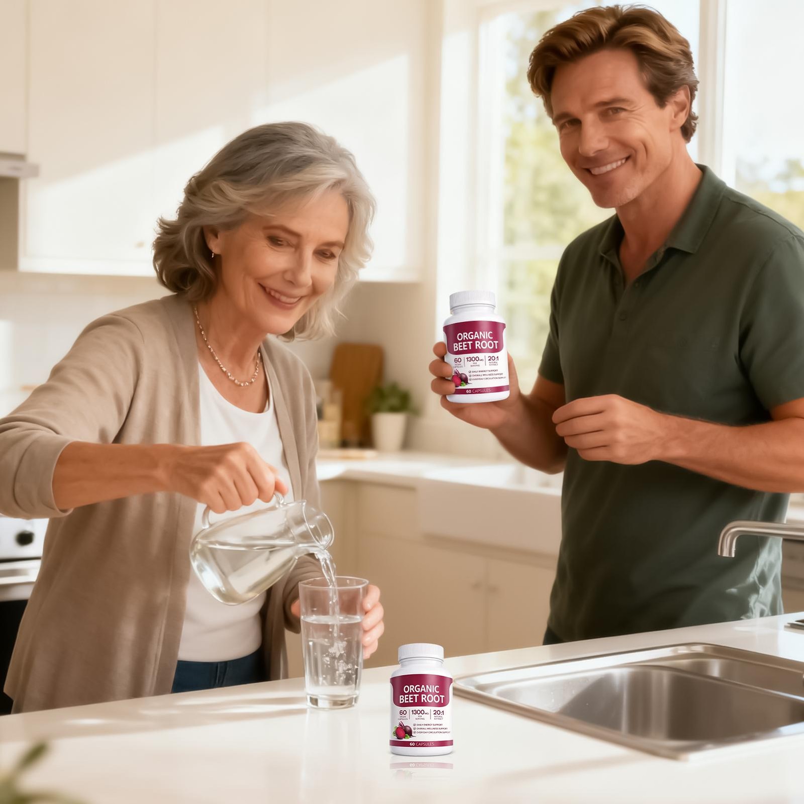 Beet Organic Root Capsules , Purely Natural , Supports Circulatory Wellness