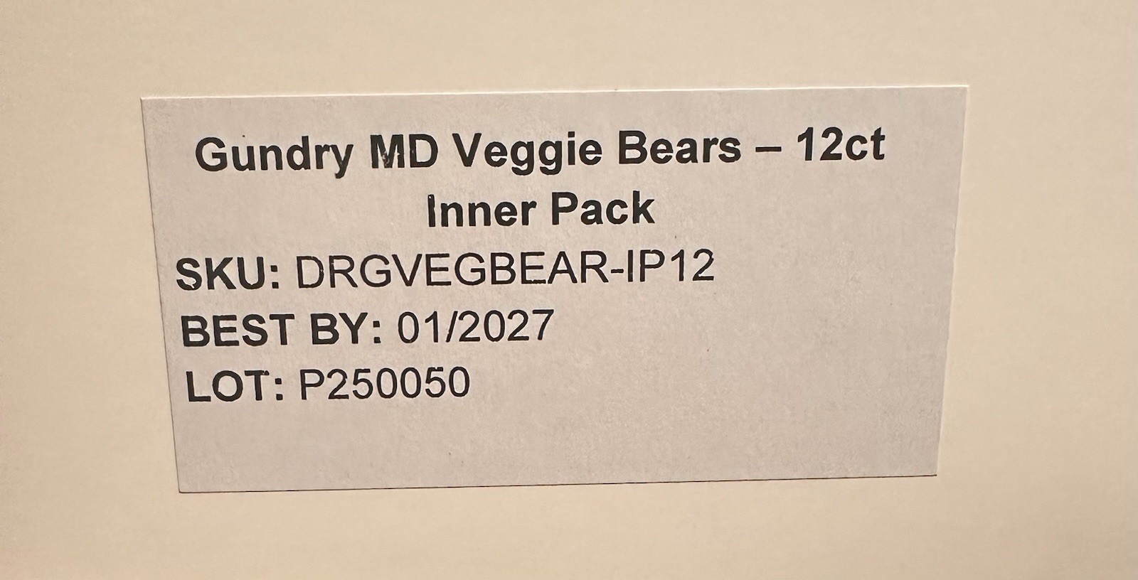 Authentic Gundry MD-Veggie Bears Gummy Candy. Polyphenol Enriched, Fiber Treat