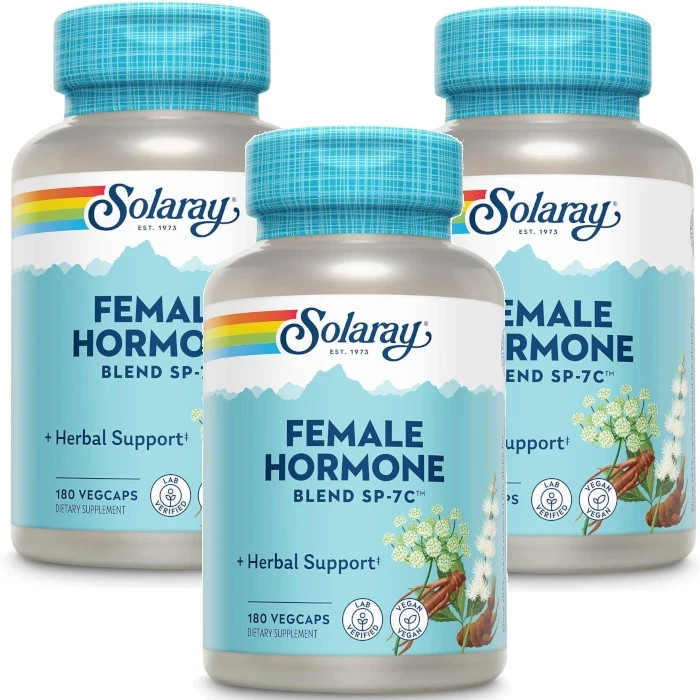 Solaray Female Hormone Blend SP-7C 180 Vegetarian Capsules Each (Pack of 3)