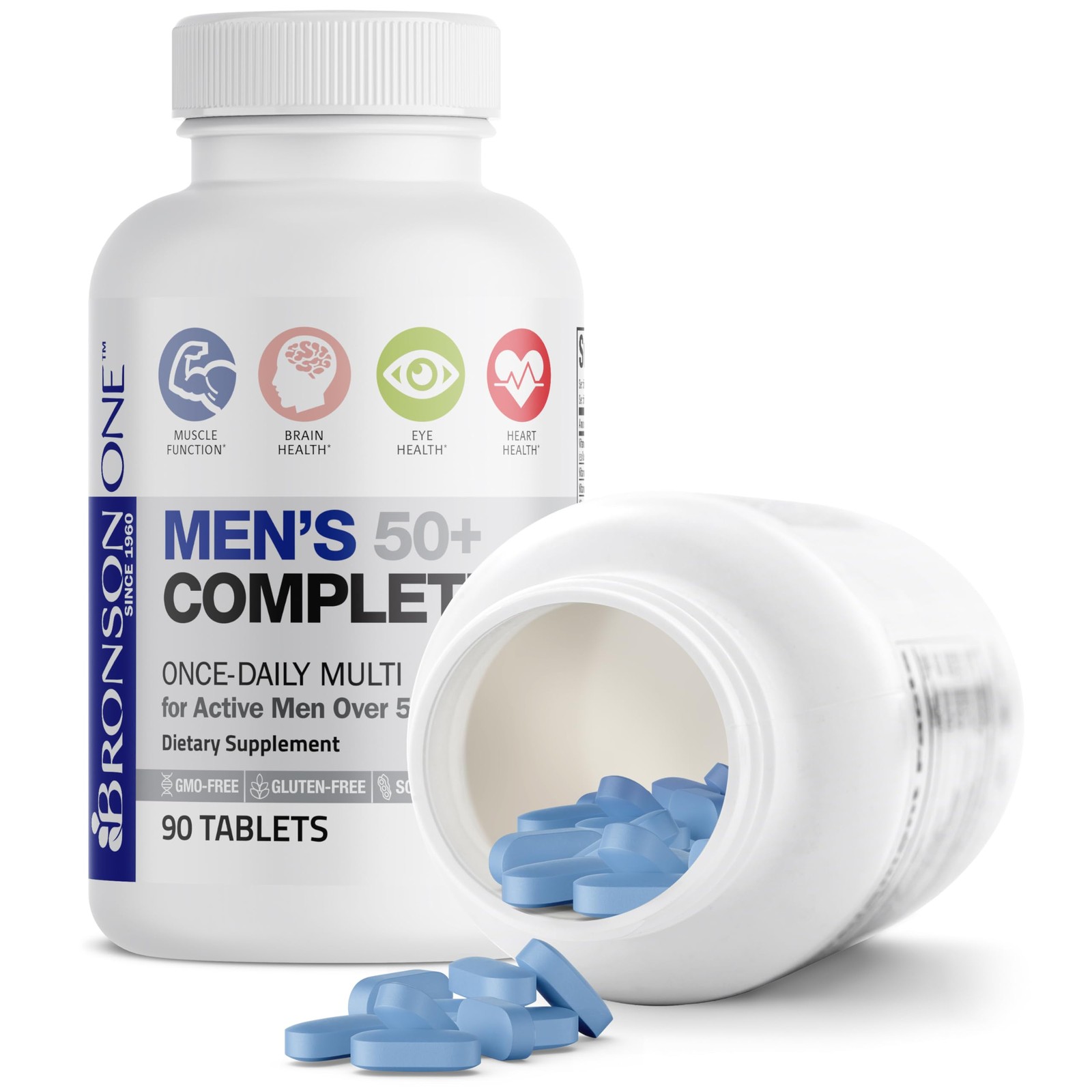 Bronson ONE Daily Mens 50+ Complete Multivitamin 90 Count (Pack of 1)