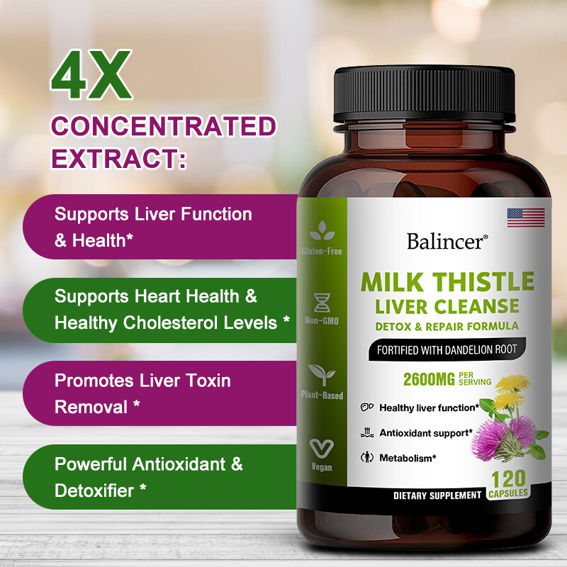 Milk Thistle Liver Cleanse, Detox Repair Formula, 2600 mg per serving