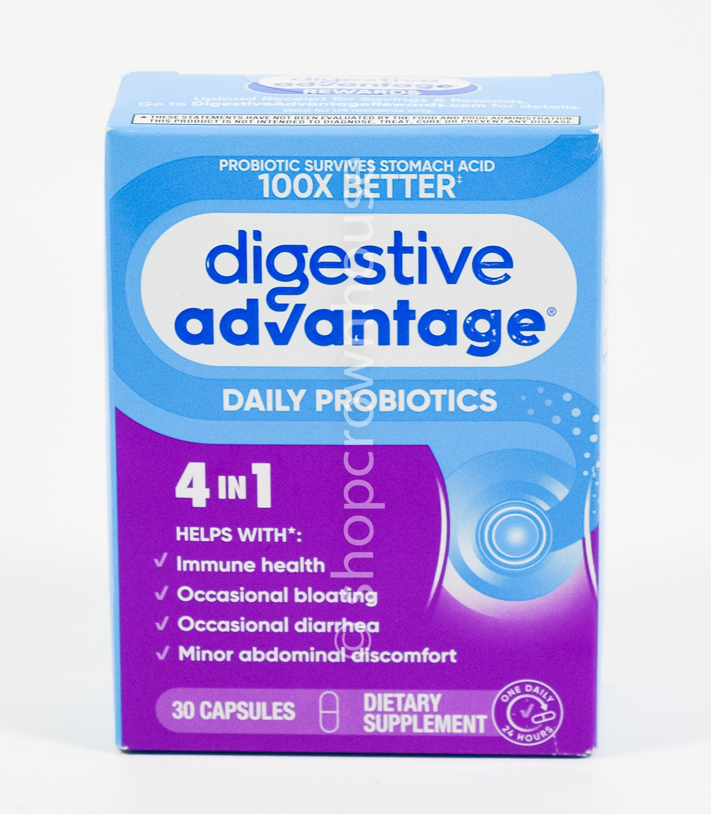 Digestive Advantage 4-IN-1 Daily Probiotic 30 capsules 03/2027