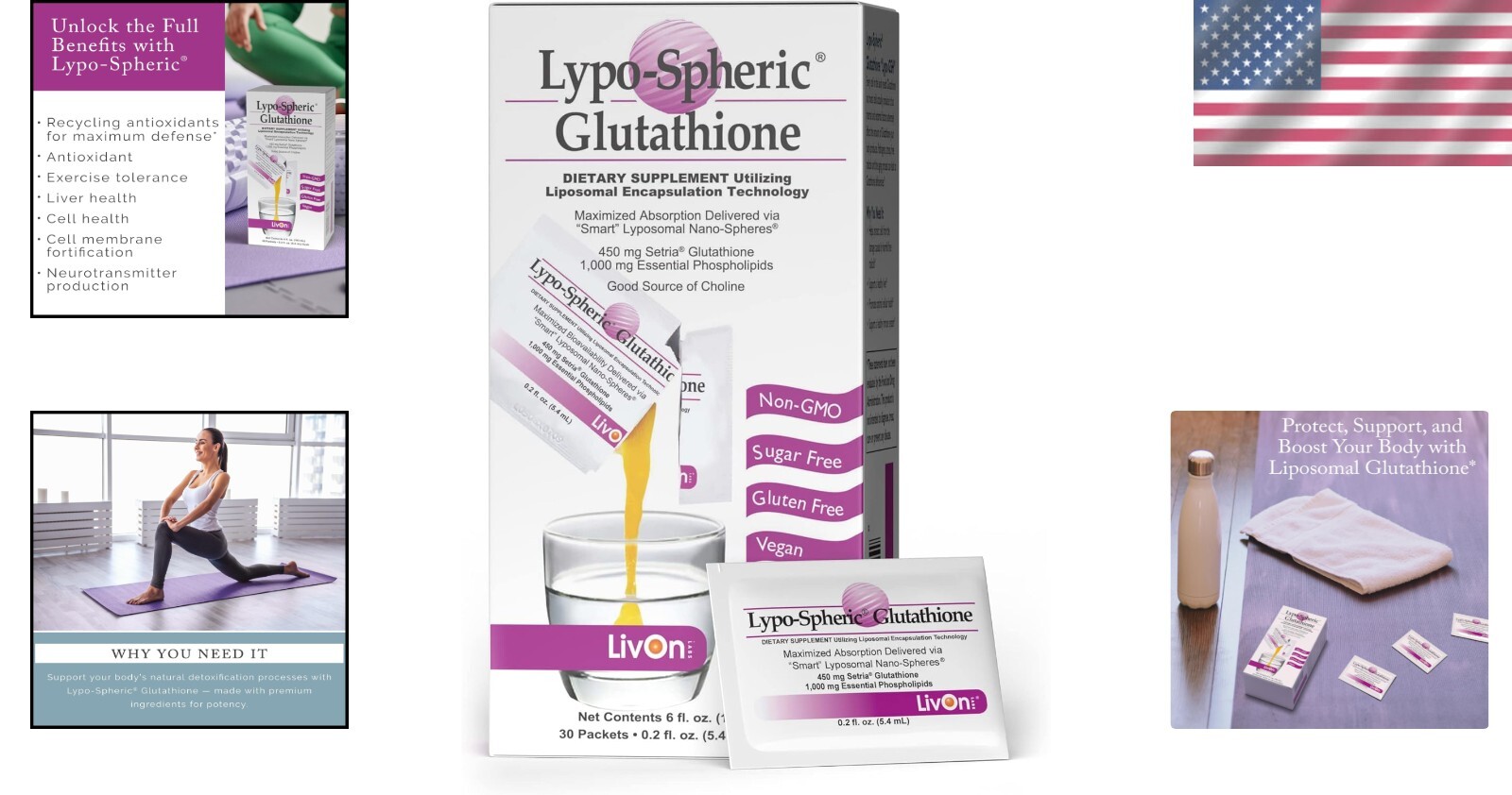 Maximize Cellular Health with Lypo-Spheric Glutathione – 30 Packets Unflavored-=
