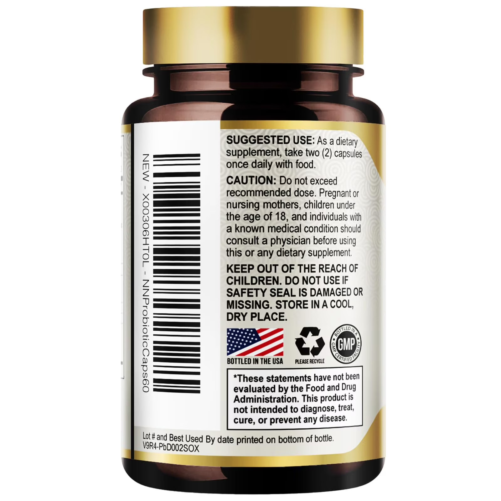 Raw Probiotics 100 Billion CFU Potency Digestive Immune Health 60 Capsules US