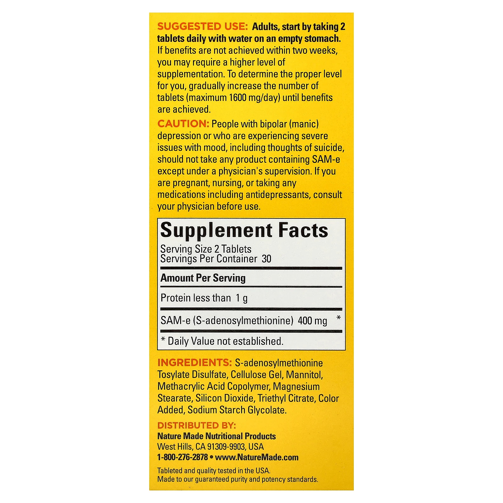 2 X Nature Made, SAM-e Complete�, 200 mg, 60 Enteric Coated Tablets