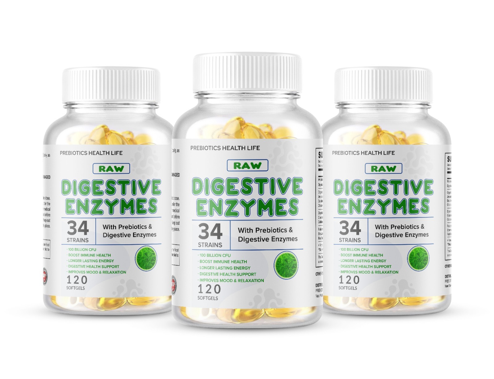 3 ULTRA PROBIOTIC 100 Billion CFUs 300 capsule NOW ULTIMATE FLORA PRIMAL NATURAL