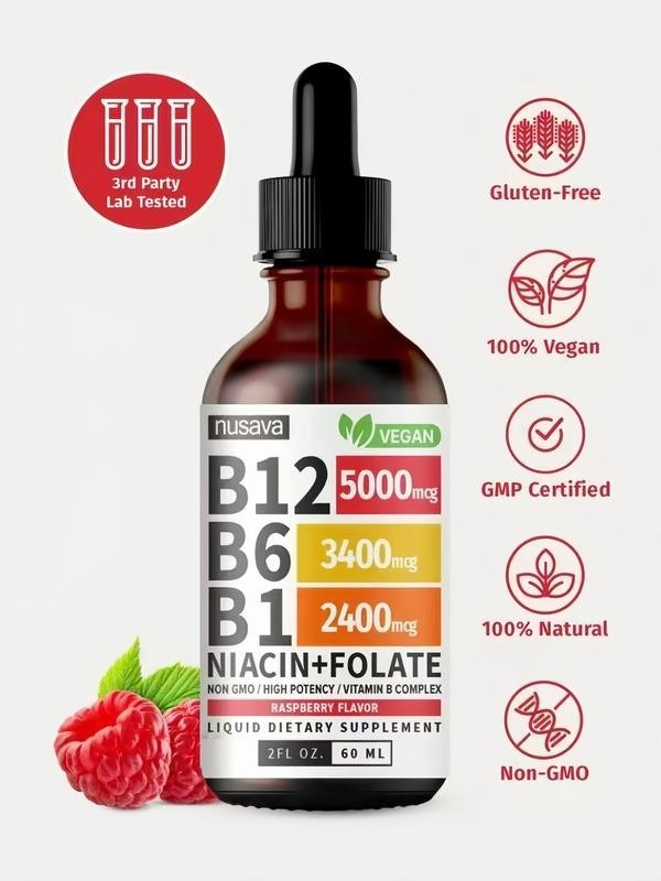 Vitamin B12 Sublingual Vitamin B Complex B 12,Vitamin B12 and B6 Liquid Drops