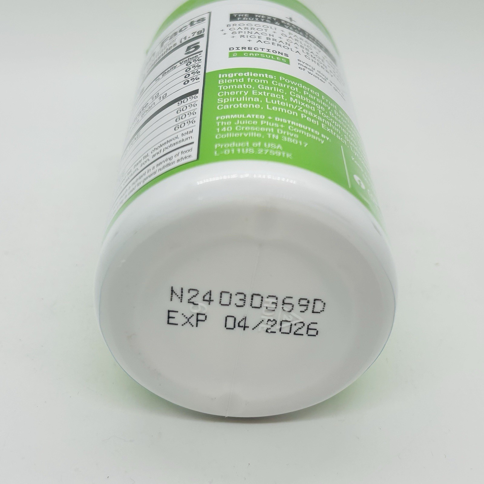 Juice Plus + VEGEGATLE BLEND Blended Fruit & Veg Juice Powders 120 Caps 04/26