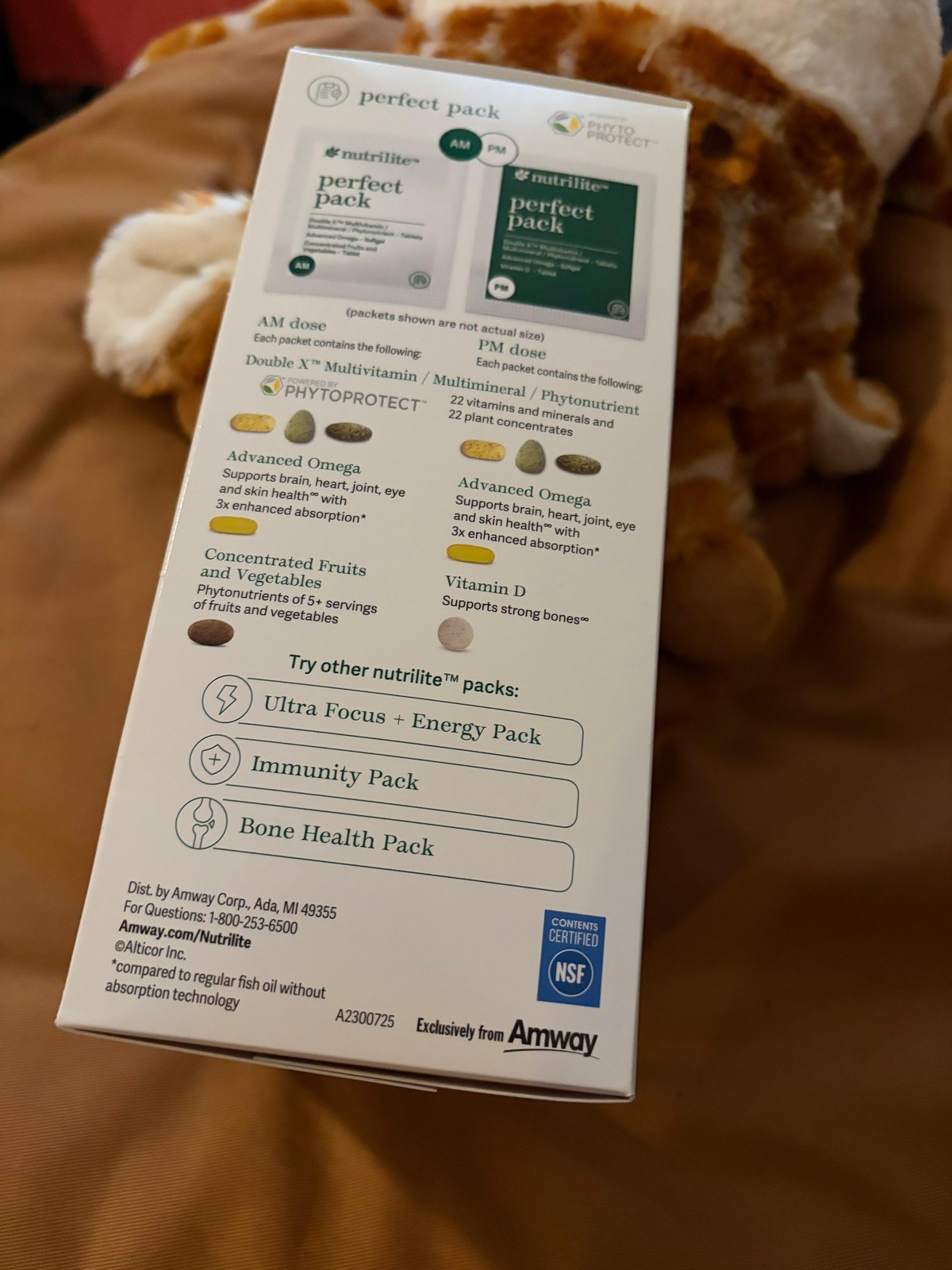 AMWAY NUTRILITE Perfect Pack – 60 Packets (30 AM and 30 PM)