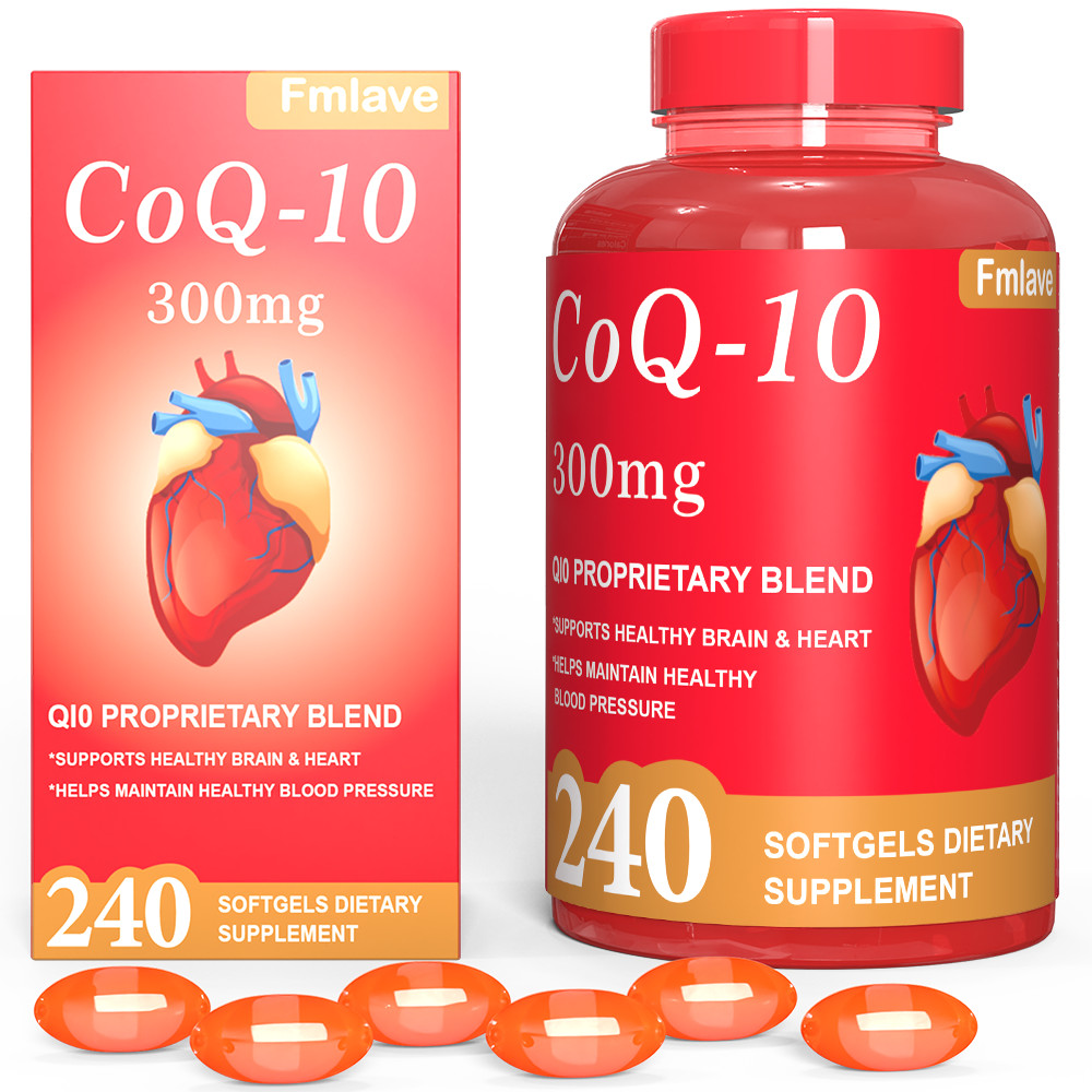 CoQ-10 300mg 240 Softgels Coq10 Co Q10 Coenzyme Heart Support NON GMO Free Ship
