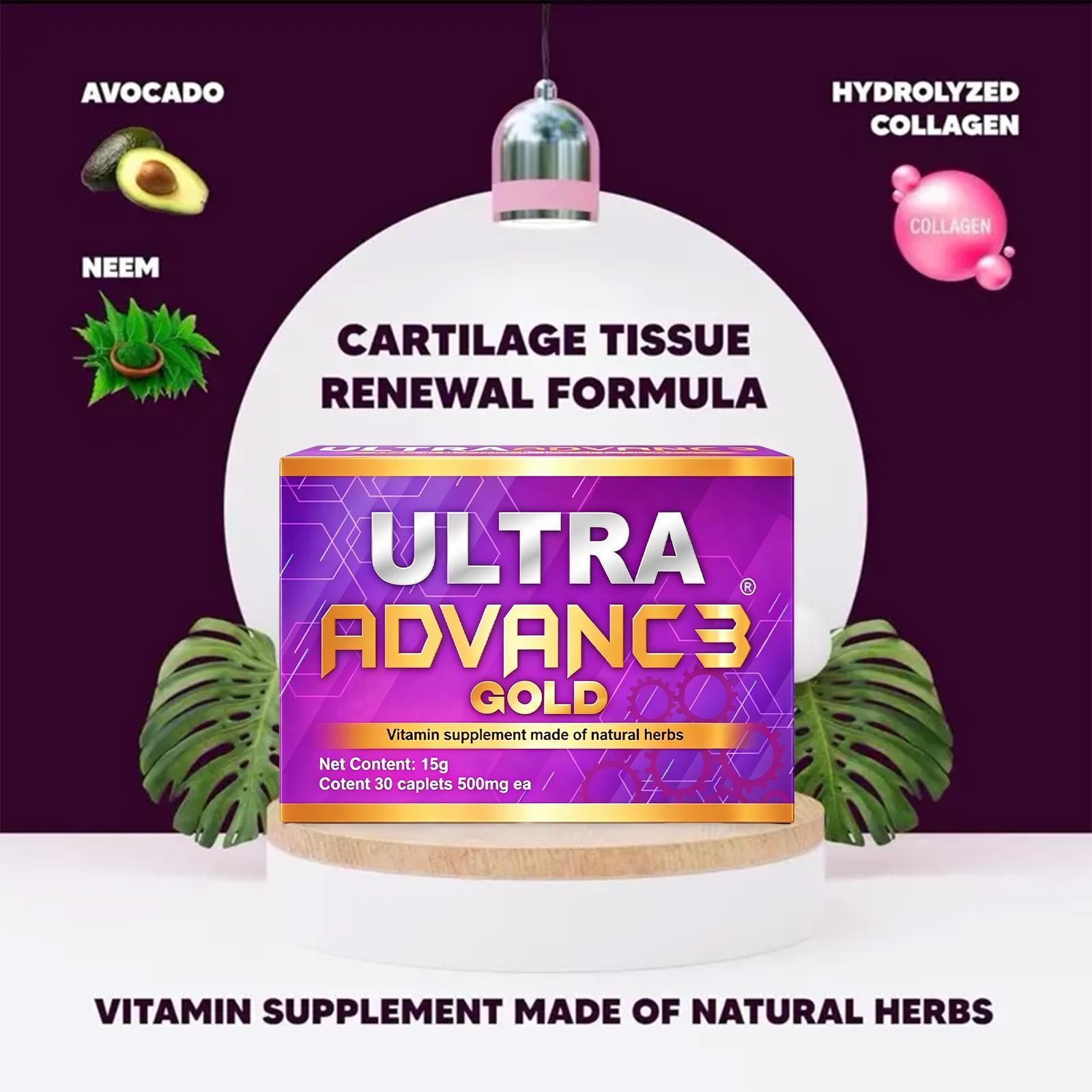 2 Pack Ultra Advance Vitamin & Mineral Supplement 30 Capsules 500 Mg
