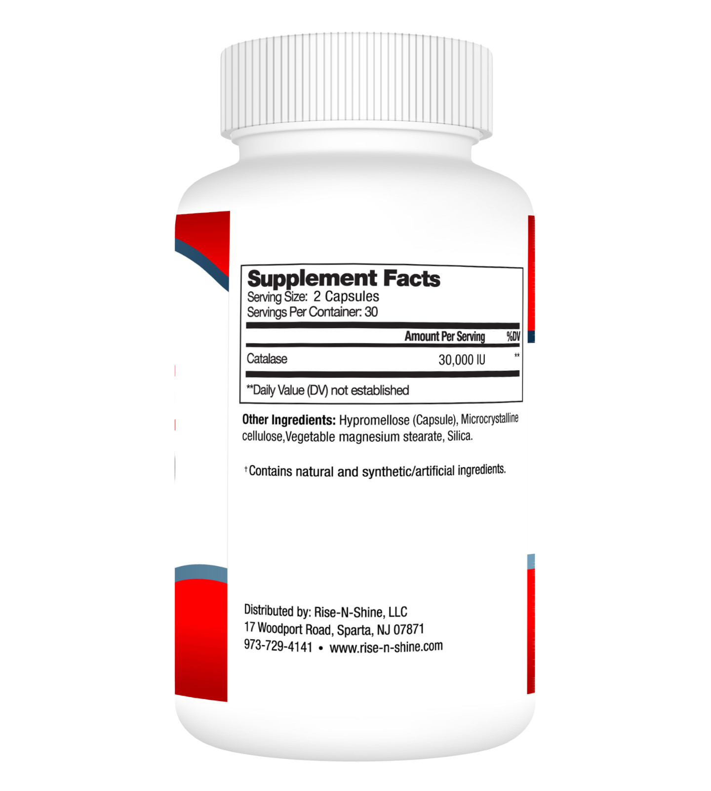 CATALASE 30,000 – Anti-Aging Catalase Antioxidant Enzyme – 60ct Rise-N-Shine
