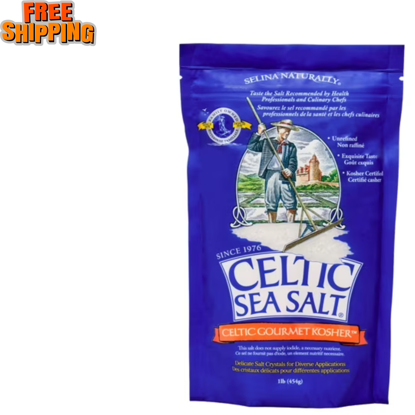 Celtic Sea Salt Celtic Gourmet Kosher, 1 lb (454 g)-free shipping