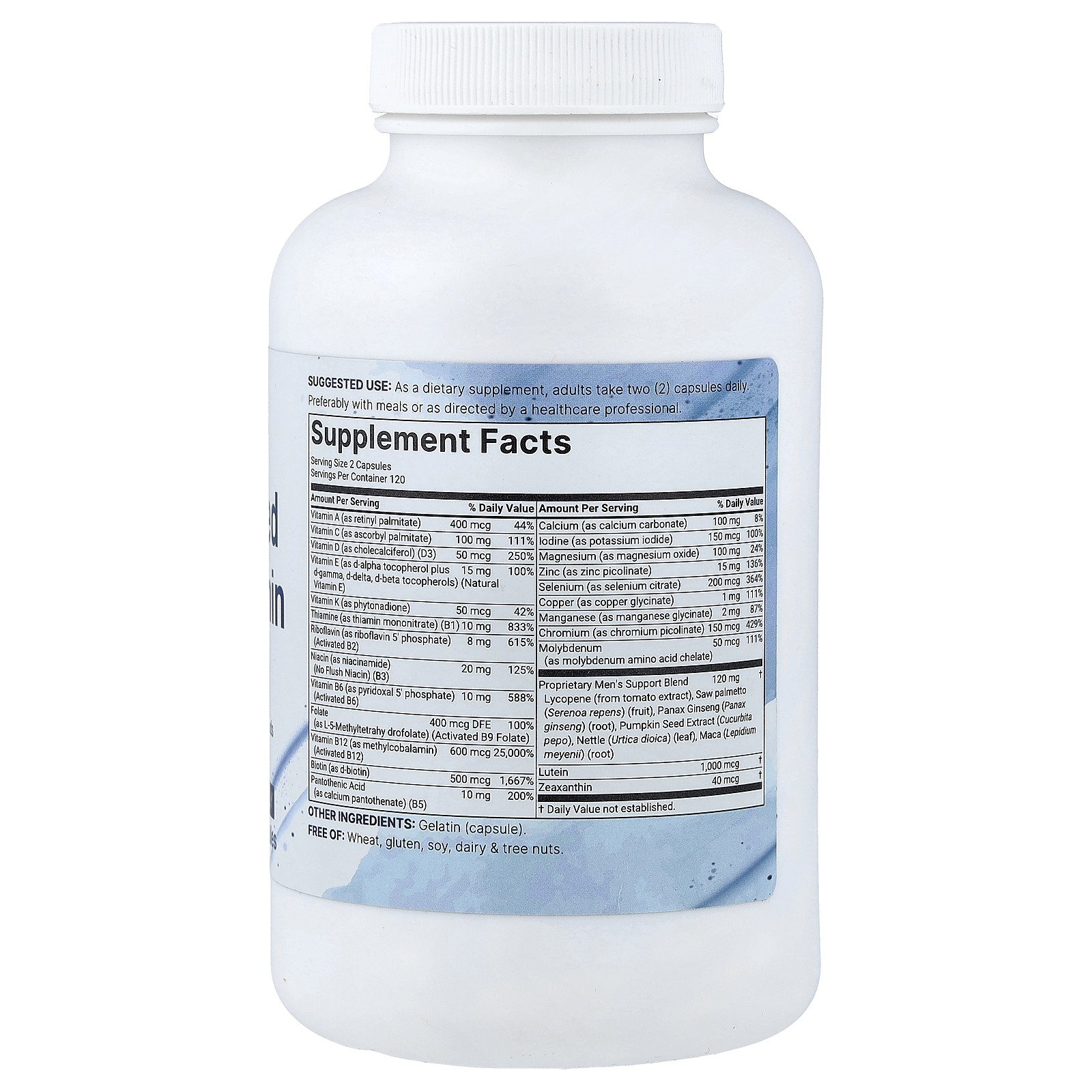 Pure Methylated Multivitamin for Men, 240 Capsules