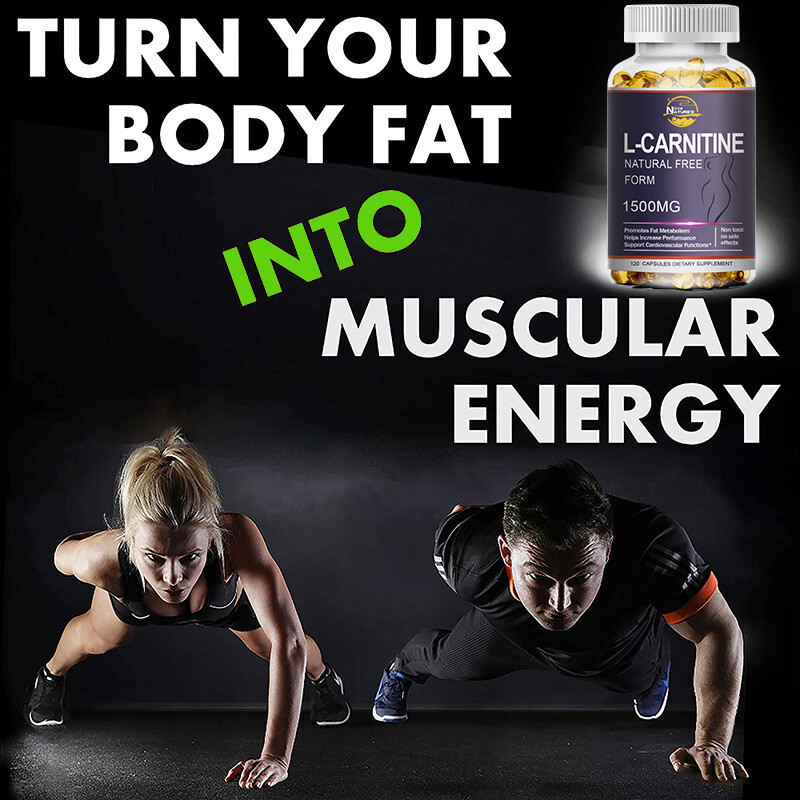 L-Carnitine 1500mg, High Potency Supports Natural Energy Production 120 Capsules