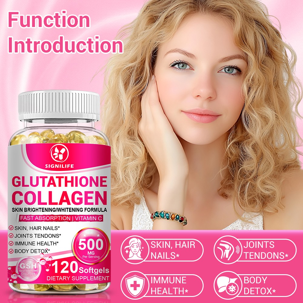 120 capsules collagen glutathione pills whitening skin bleaching lightening love